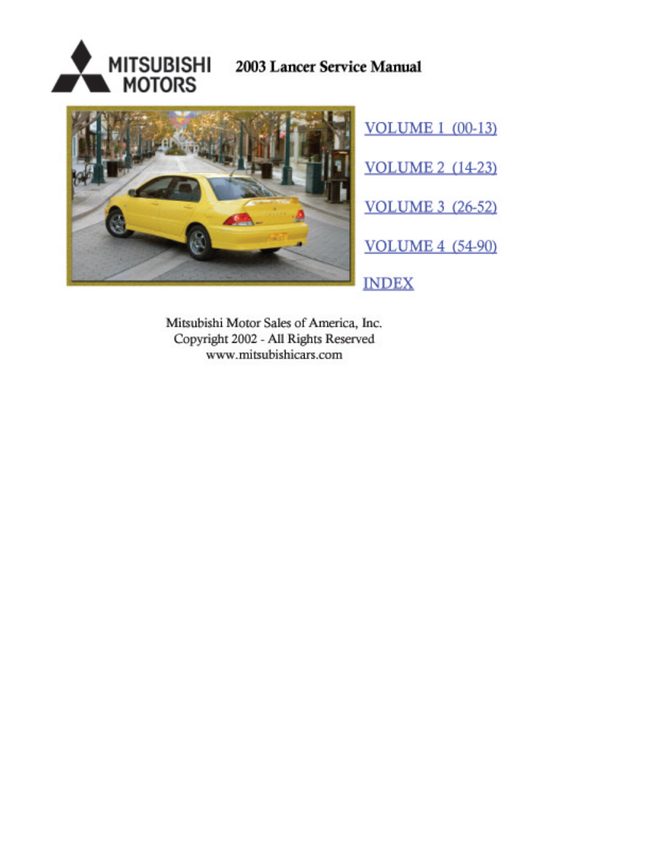 Mitsubishi Lancer 2003