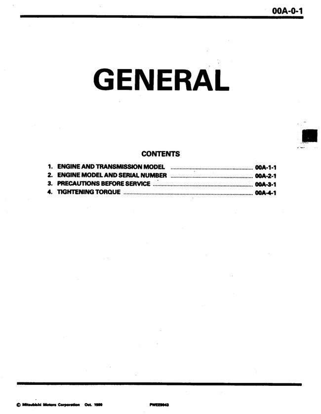 Mitsubishi Transmissions 1990-2001