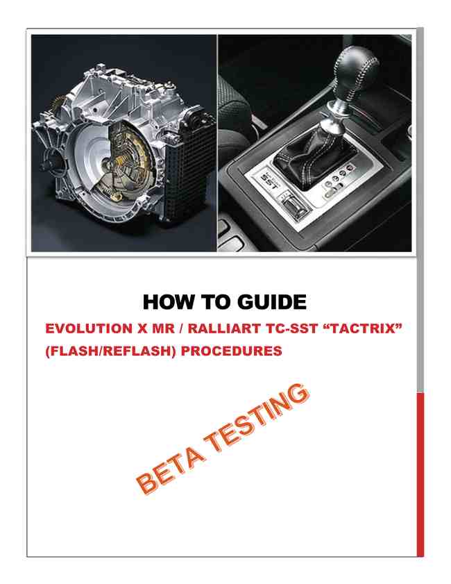 TC-SST Flash Reflash Guide